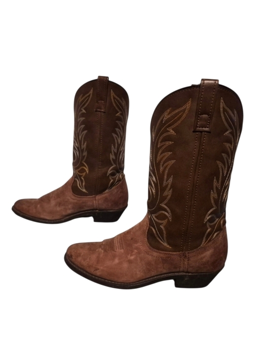 Laredo Shoes - Laredo Brown Round-Toe Cowboy Western Cowgirl Boots Women's 8M